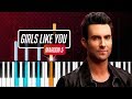 Maroon 5 - "Girls Like You" Piano Tutorial - Chords - How To Play - Cover