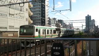 東海道線　E231系1000番台U510編成+U105編成　1622E　普通 宇都宮 行　大森駅通過　2023.10.29