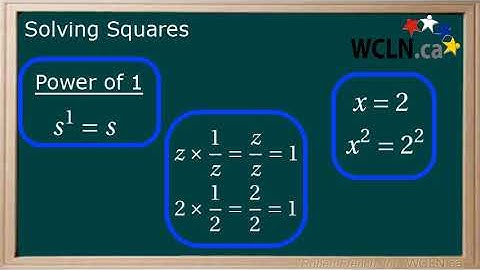 WCLN - MATH - Solving equations with a Variable Squared