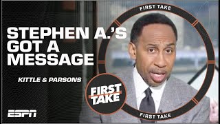 Stephen A. HAS A MESSAGE for George Kittle \& Micah Parsons 🤠 | First Take