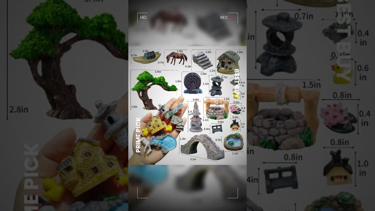 37PCS Fairy Garden Accessories, Miniature Nature Village Theme Fairy Garden Supplies for Outdoor,...