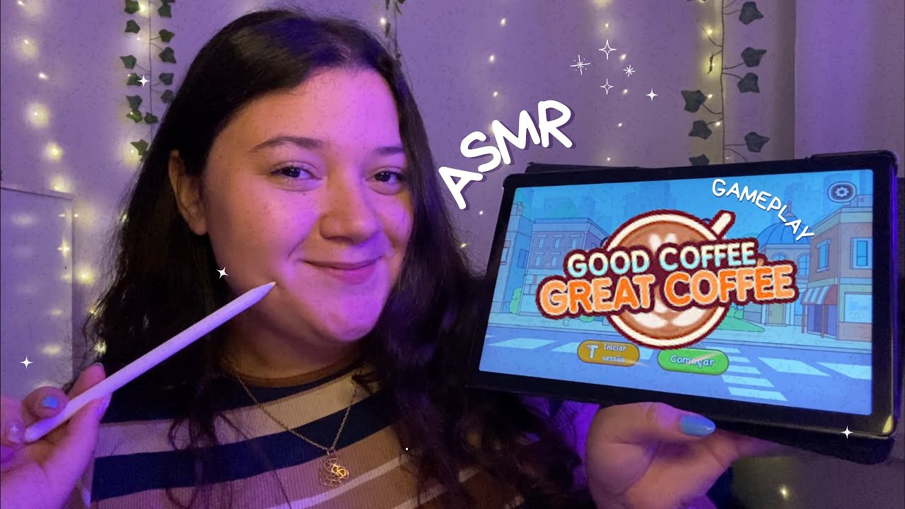 ASMR IPAD | sussurros IRRESISTÍVEIS com GOOD COFFEE GREAT COFFEE! ☕️ (sábado de games 🎮)