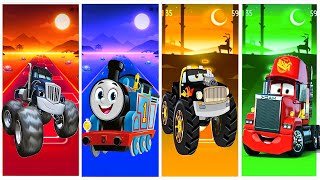 Blaze Car vs Thomas Train vs Truck | TILES HOP EDM RUSH screenshot 5