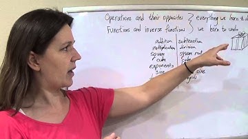 Functions and inverse functions overview -- learning to undo things, unwrapping the box