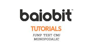 Baiobit Tutorials - Jump Test CMJ Monopodalic