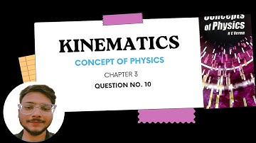 QUESTION NO. 10 |  CHAPTER 3 | HCV | CONCEPT OF PHYSICS | CLASS 11 | JEE | NEET