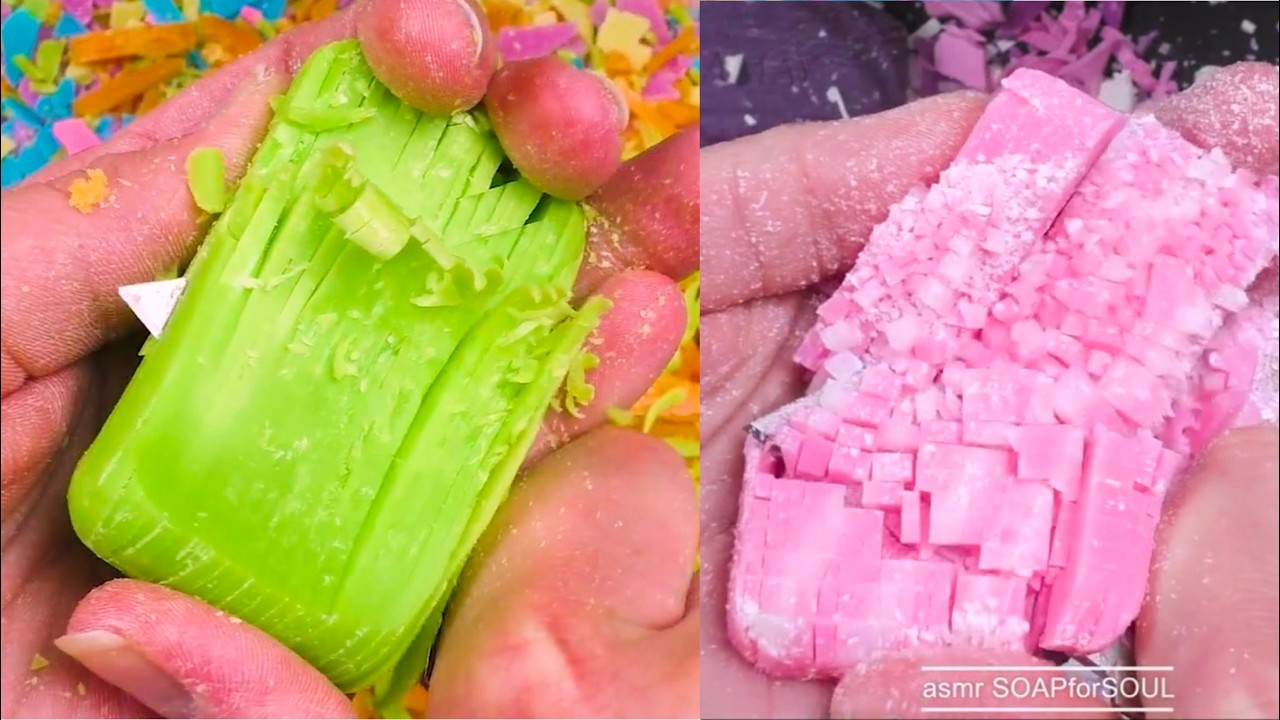 1 Hours SOAP HAND CRUSHING & CUTTING | soap plates breaking asmr | credit : @asmrForsoal