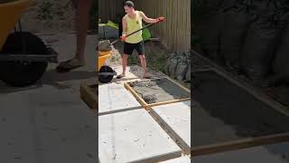 Pour a Concrete Slab DIY #Shorts