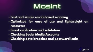 Mosint: Automated Email OSINT Tool #cybersecurity #technology #ai #Cyprox #vulnerability