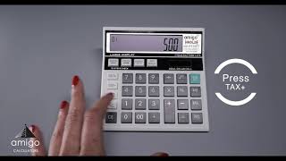 How to calculate tax on Amigo calculator MI 512 GST screenshot 3