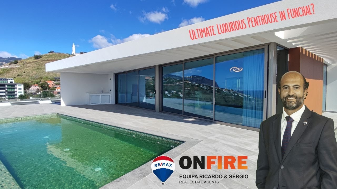 Luxurious 3 Bedroom + Office Penthouse Tour with 360° View in Funchal