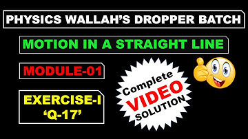 If the velocity of a particle is given by (180-16x)^1/2 m/s | Physics wallah Dropper Batch (2022)