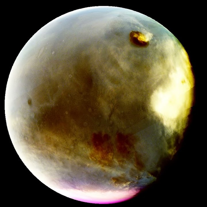 Ultraviolet Mars Reveals Cloud Formation