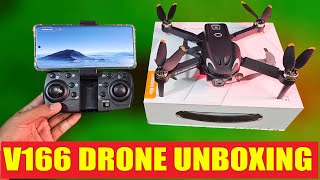 V166 Drone Camera Unboxing & Real Flight Test | 4K Drone Quality Test for Beginners (USA Review)