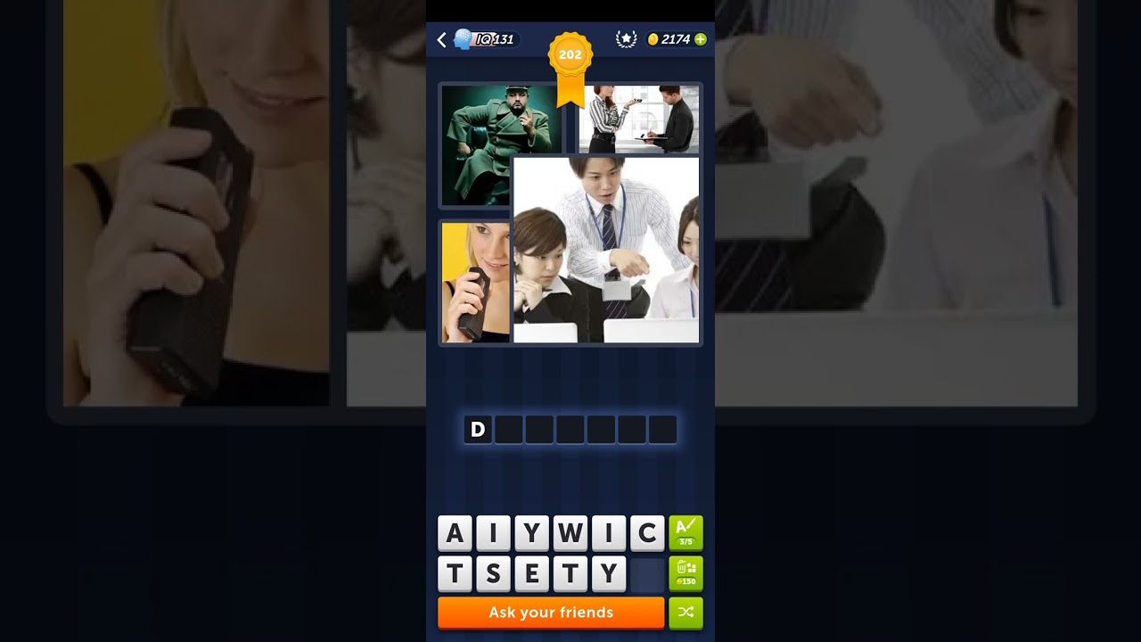 Level 202 4 Pick One Word 4 Pics 1 Word Level 202 Hard Level 5 Letter