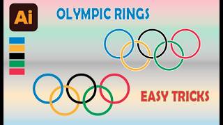 Olympic Rings in Adobe Illustrator With Stroke &amp; Without Stroke.#OlympicRings#VectorArt#Illustrator