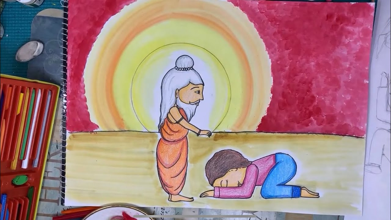 Guru Purnima Free Activity for Kids by Leena Bandil | Step by Step Tutorial  - YouTube