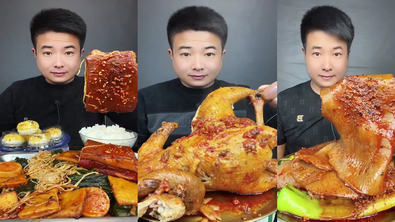 ASMR MUKBANG | SPICY BRAISED PORK BELLY |  EATING SHOW | EATING SHOW | Eat Beef Ribs 