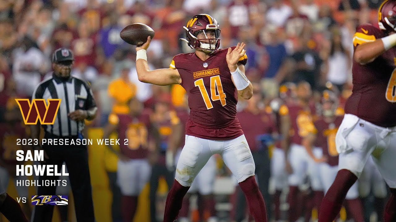 ⁣Sam Howell Best Plays vs. Ravens | Preseason Week 2