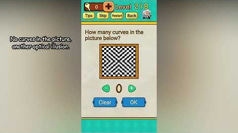 Mr Brain Level 218 How many curves in the picture below?