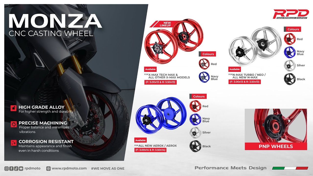 RPD CNC Casting Wheel Set Monza For X-Max