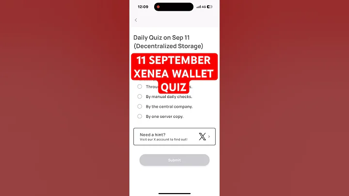 11 September Xenea Wallet Quiz Answer | Xenea wallet daily Quiz Answer Today | Xenea Wallet Quiz |