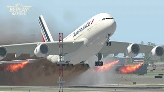 Pilot made a critical error during takeoff | Airbus A380 engine test | X-Plane 11