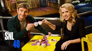 SNL Host Martin Freeman and Kate McKinnon Have A Tea Party