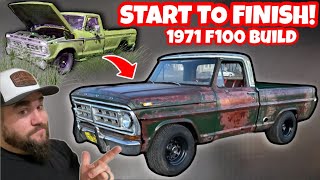 START TO FINISH 1971 FORD F100 BUDGET BUILD! TURBO, SHORT BED CONVERSION, LOWERED, SPRAY PAINT JOB! by Caseys Customs 24,147 views 1 month ago 1 hour, 9 minutes