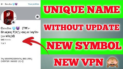 Facebook unique name account | how to make unique account without update | emoji name Fb account