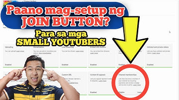 PAANO MAG-SETUP NG JOIN BUTTON OR MEMBERSHIP FEATURE SA YOUTUBE