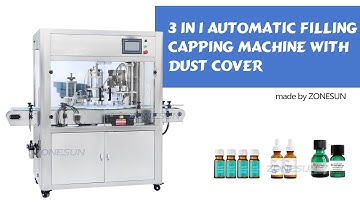 How to use 3 In 1 Rotary Liquid Filling Capping machine with dust cover