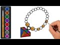 How to draw a Diamond Glitter Necklace easy for kids