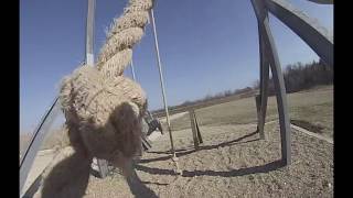 Fighting Jayhawk Conquers Confidence Course