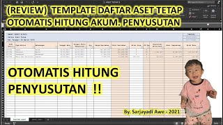 MEMBUAT DAFTAR ASET TETAP OTOMATIS HITUNG PENYUSUTAN DI EXCEL - METODE GARIS LURUS (REVIEW)