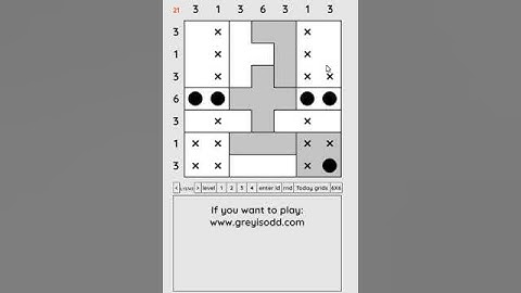 Grey is Odd - Today grids. Solution level 3 7X7 dated 04-20-2024 #logicpuzzles #logicgames  #games