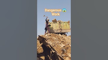 Dangerous 😱 Work Rock Unloading in hammer Action Work Crushers #rockcrushing