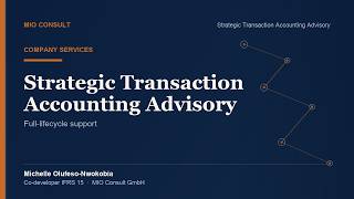 MIO Consult | Strategic Transaction Accounting Advisory for Life Sciences
