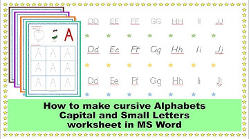 How to Make (A--Z) (0--100) Dotted Tracing Worksheets With Single Click Using Microsoft word