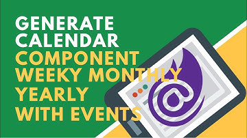 Blazor Calendar Component with Events || Weekly || Monthly || Yearly || BCL
