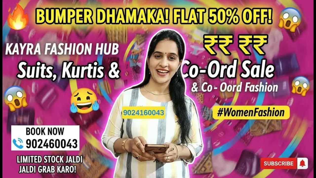 Kayra Fashion Hub LIVE | Suits, Kurtis & Co-Ord  Sale | Book Now 📞 9024160043 #WomenFashion #