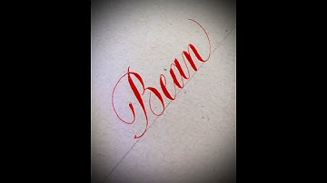 Copperplate calligraphy, tutorial: how I write your name