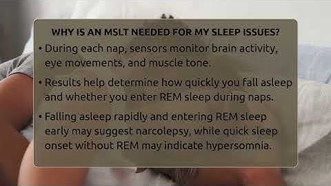 Why Is An MSLT Needed For My Sleep Issues? - Sleep Apnea Support Network