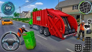 Garbage Trash Truck Realistic Simulator 3D - City Road Garbage Dumper Truck Games - Android GamePlay screenshot 2