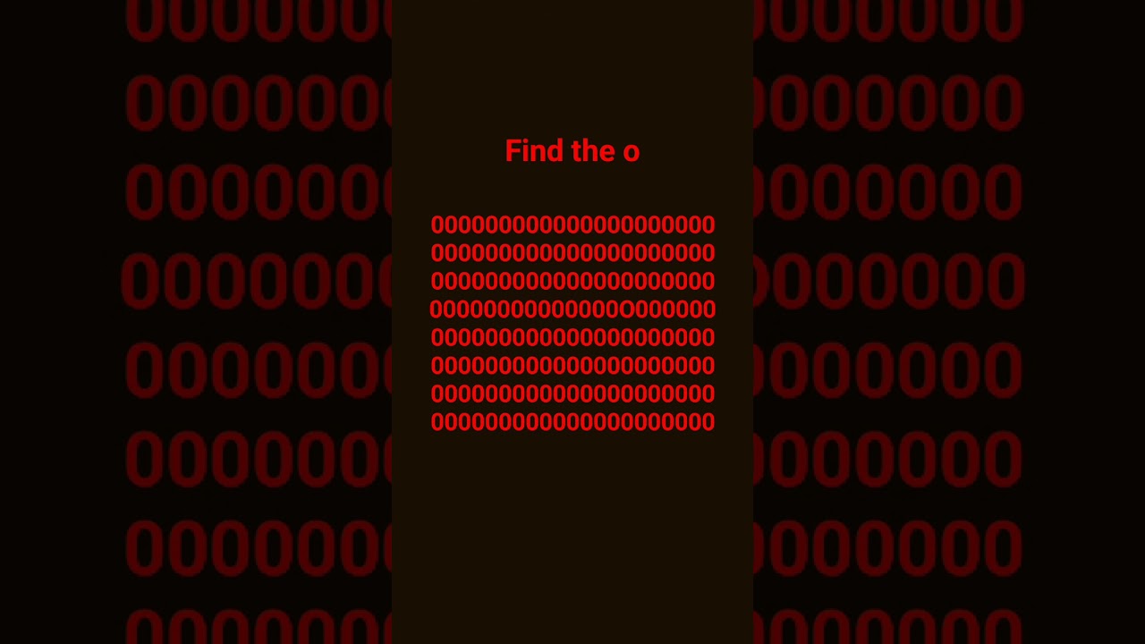 find the o