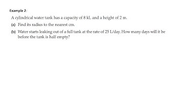 9 Maths - Volume and Capacity word problems Example 2