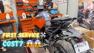 KTM Duke 250 Gen 3⚡️First Service Done ✅ | Service Cost?? 😱😱| XuV BoYs | 2024 #ktm #duke #mumbai