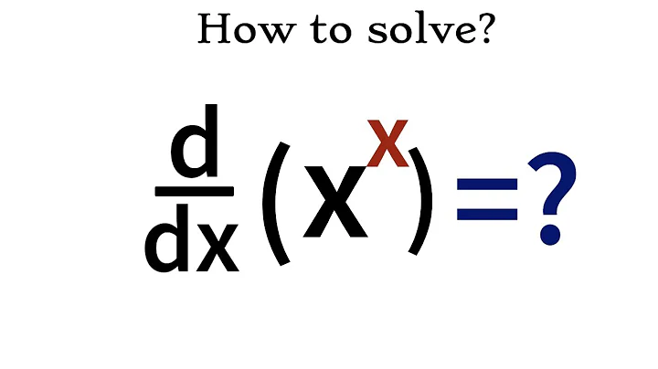 A Nice Calculus Problem . Derivative of x power x.