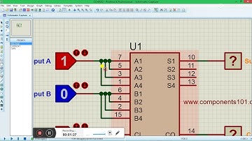 Simulation - CD4008 4 Bit Full Adder Working