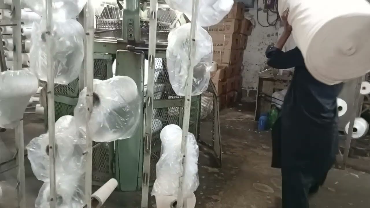 "My job life factory me kaam karna kitna mushkil ha"😥knitting machine factory in Pakistan Karachi
